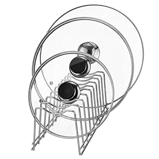 Kitchen Pot Lid Holder Organizer, Rack Cutting Boards, Bakeware, Reusable Containers, Plates