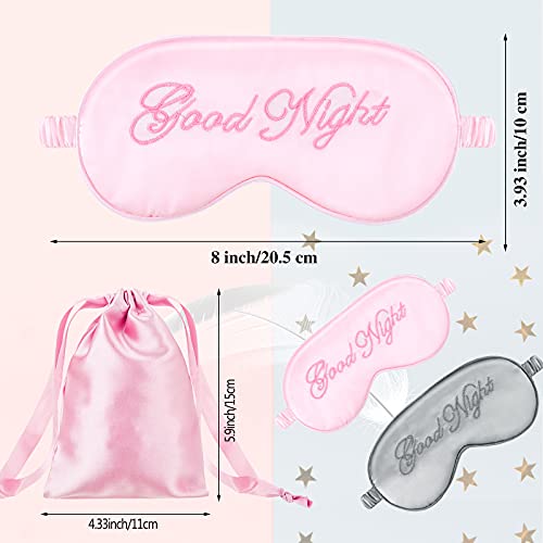 2 Maschera da Dormire in Seta Copri Occhi Maschera...