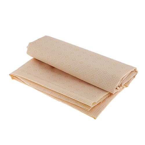 P Prettyia Gumminoppenstoff Rutschfester Stoff, 1x1,5m Anti-Rutsch Gewebe Anti-Slip Rutschfester Stoffe - Beige