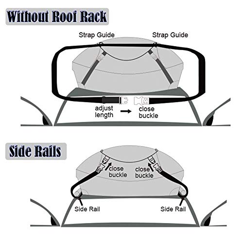 stdy 20 cubic feet rooftop cargo top carrier bag