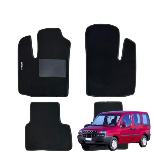 Tappetini per auto rossi per Fiat Doblo (2001-2009) 2/3 posti | Doblo (2001-2009) 2/3 posti | [CI