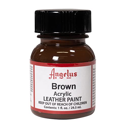 Angelus - Colore Acrilico per Pelle, Marrone, 1 Oz Standard