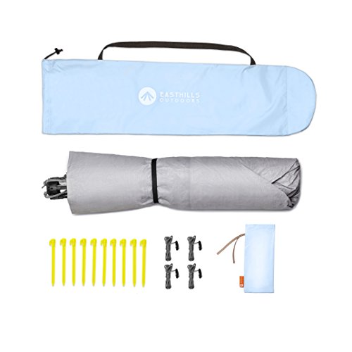 Easthills Outdoors Instant Shader Deluxe Xl Beach Tent Easy Up 99" Wide For 4-6 Person Sun Shelter - Extended Zippered Porch Included Blue #TOP5