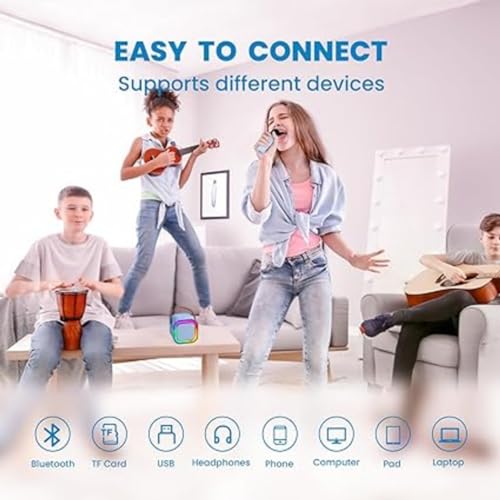 Image of JB'S LAND 2024 Karaoke Machine for Kids with Wireless Mics 4-12 Years Old Girls Birthday Karaoke Toys Gifts for Girls Boys Ages 4, 5, 6, 7, 8, 9, 10, 12 +Year Old Birthday Family Home Christmas Party