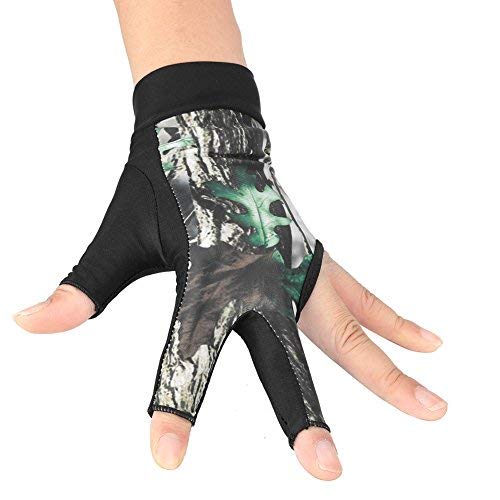 Zerone Billiards Gloves 3-Finger Snooker Pool Cue Glove Billiards Shooters Glove for Men Women(L-Camouflage)