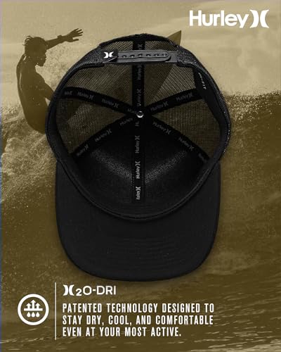 Hurley Men's Caps - H2O-Dri League Baseball Caps for Men with Snapback Closure - Classic Mens Trucker Hats (S-XL)3