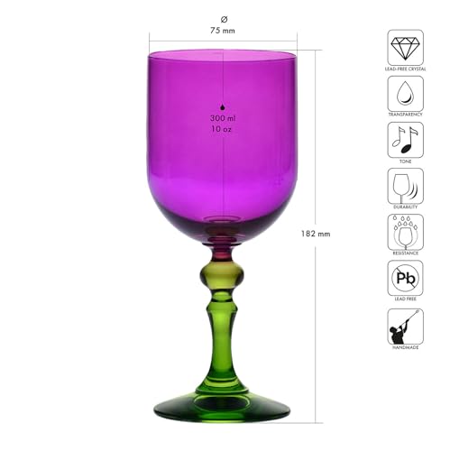 Verres peints à la main KROSNO Bubble pour célébrer ensemble lot de 2 - 3