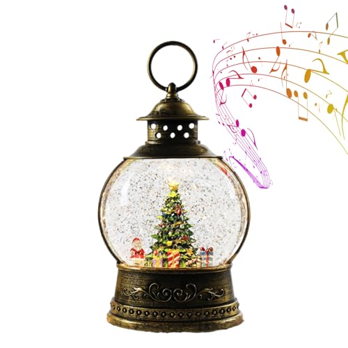 Bola de nieve navideña con música para sala y dormitorio 2