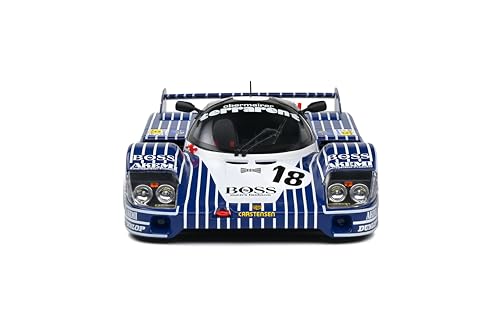 Modelo Porsche 956LH 1:18 Escala Solido Negro #18 miniatura 2