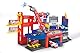 Dickie Toys – Parkgarage Feuerwehr und Polizei – Parkhaus inkl. 2 Spielzeugautos, mit Aufzug, Blaulicht, Sirene, Löschfunktion, für Kinder ab 3 Jahren