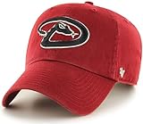 47 Brand MLB Alternate Color Primary Logo Clean Up Adjustable Baseball Cap Hat, Adult One Size Fits All - Arizona Diamondbacks Burgundy