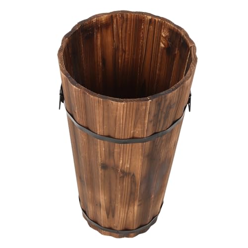 UKCOCO Paragüero Vintage de Madera Carbonizada