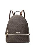 Michael Kors Rhea Medium Signature Logo Backpack Brown