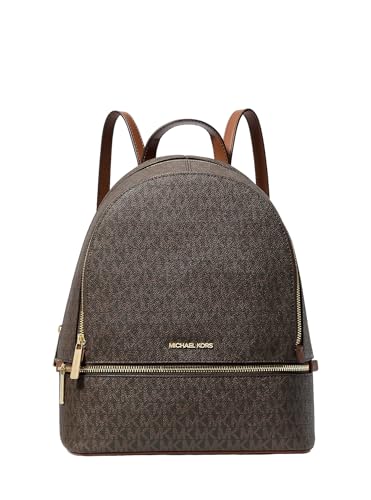 Michael Kors Rhea Medium Signature Logo Backpack Brown
