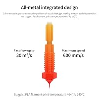 BCZAMD Nextruder for Prusa Düsen Upgrade Kit: 0,6 mm Siliziumkarbid – Heizblock mit for EndCoat-Beschichtung Drucken von bis zu 70 kg Filament for 3D Drucker MK4S MK4 Core One MK3.9 MK3.9S Hotend – Ansicht 4
