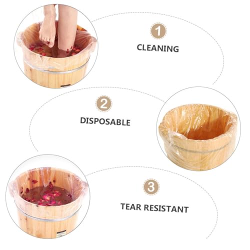 Sacs de bain pour pédicure EXCEART : 140 doublures jetables de spa des pieds - 4