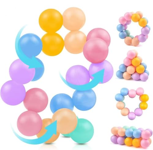 3D-pussel sensorisk leksak COMVASTARS kontors-skrivbordsleksak för att lindra stress, pusselspel, en allt-i-ett anti-stressleksak av 20 kulor, kan ändra formen efter behag