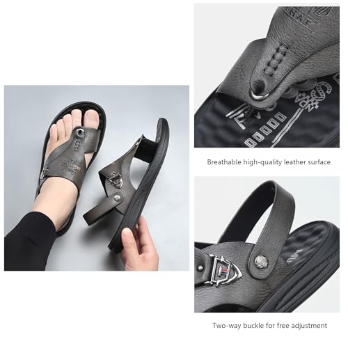 Comfy Beach Slippers, Mens Adjustable Bunion Corrector Flat Sandals with Arch Support, Stylish Breathable Non-slip Foot Correction Flat Shoes, for Hallux Valgus, Plantar Fasciitis, Foot3