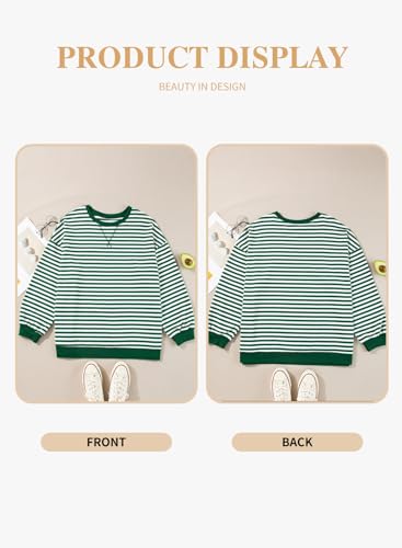Image of Eytino Women Plus Size Striped Color Block Crewneck Sweatshirt(1X-5X) | Oversized Pullover Tops,Long Sleeve Casual Shirt,Workout & Daily Wear,2026 Fall Fashion Clothes Outfits