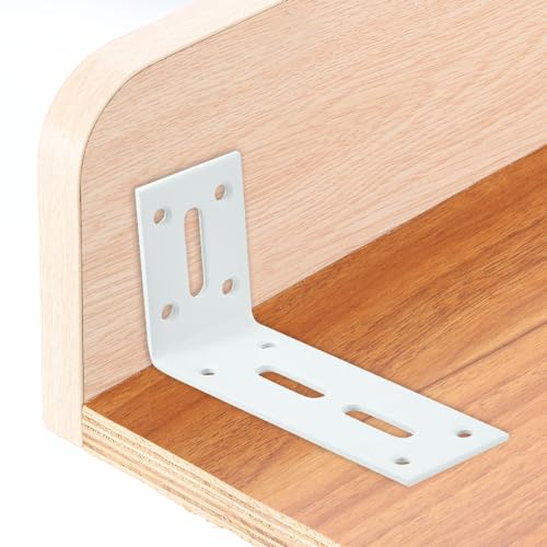 Équerre de fixation réglable en acier inoxydable blanc pour consolider les meubles - 6