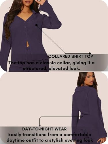 Image of GRECIILOOKS Co ord Set Women Stylish | Dress for Woman | Women's Summer Cord Set | Trendy Poly Cotton Pajama Set | Full Sleeve Beach & Resort Outfits