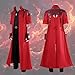 EOUCUYA Dante Cosplay Costume Set Men's Cosplay Red Trench Coat with Wig Halloween Cosplay Costume for Adult