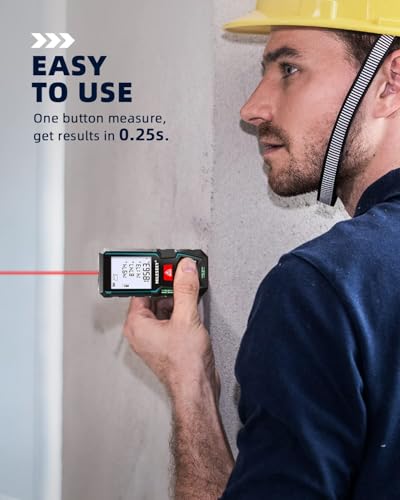 Image of 50m Digital Laser Distance Meter MiLESEEY with Electronic Angle Sensor, ±2mm Accuracy, Auto Level & Height Measurement, Area /Volume /Pythagoras Modes, Backlit LCD, IP54, Battery Included