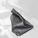 RedlineGoods Shift Boot Compatible with Jeep Wrangler TJ 2005-06. Tailor Made - not Universal. Genuine top-Grade Italian Black Leather with Black Thread