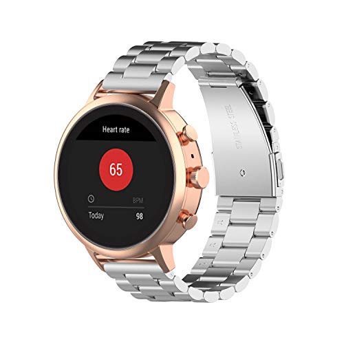 Image of FitTurn 22MM Bands Compatible with Cubitt Aura /Aura Pro /CT2 Pro /CT4 /Viva Pro /Viva Smartwatch, Replacement Metal Bracelet Premium Solid Stainless Steel Watch Band Strap Wristbands for Cubitt Aura /Aura Pro /CT2 Pro /CT4 /Viva Pro /Viva