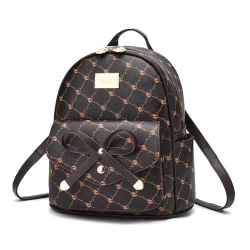 Image of I IHAYNER Girls Bowknot Cute Leather Backpack Mini Backpack Purse for Women