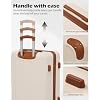 Coolife Luggage Sets, 5 Piece Durable Suitcase, Lightweight Carry on Luggage with ABS Hardshell, Dual Spinner Wheels, TSA Lock and YKK Zipper (apricot black, 5 piece set)