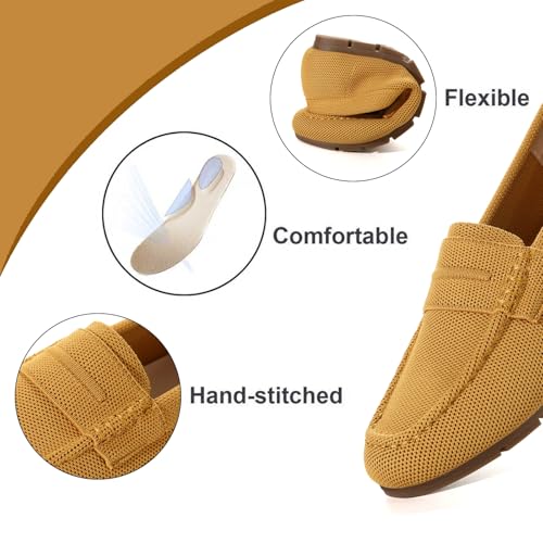 Image of Vespiero Loafers for Women Comfortable Slip on Work Flats Shoes Womens Dressy Casual Walking Shoes