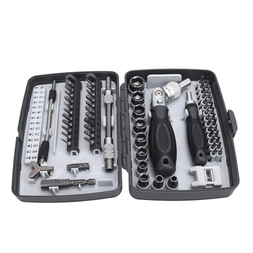 Spacnana Juego de Destornilladores de Trinquete 68 en 1 con Giratorio de 180°, 50 Puntas de Acero CrV, Kit de Herramientas Multifuncional para Reparación Electrónica y Ensamblaje de Muebles
