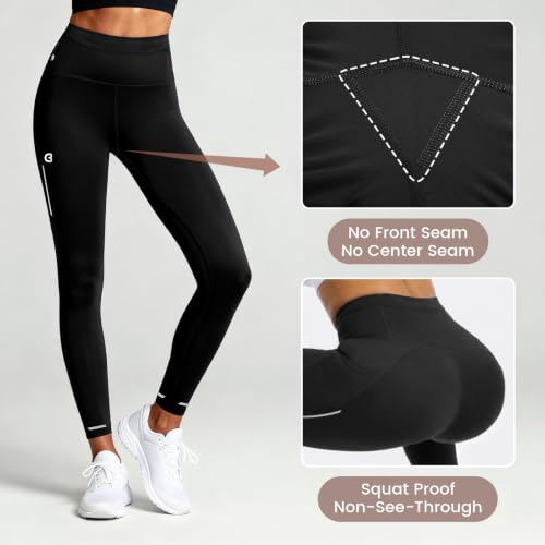 Image of Running Leggings for Women High Waisted Compression Pants for Yoga Workout
