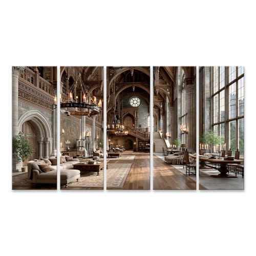 Tableau sur toile de château impression d'art salon déco histoire