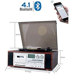 TAISK Tourne-Disque rétro, Hi-FI&Home Tourne-Disque Vinyle, Platine phonographe Vintage avec Haut-parleurs stéréo… - Les Beatles, Paul McCartney, John Lennon, RIngo Starr, George Harrison TAISK Tourne-Disque rétro, Hi-FI&Home Tourne-Disque Vinyle, Platine phonographe Vintage avec Haut-parleurs stéréo… – Image 4