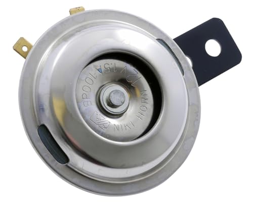 Edelstahl Hupe, 12V, 72 mm Durchmesser, Motorrad, Quad, Moped