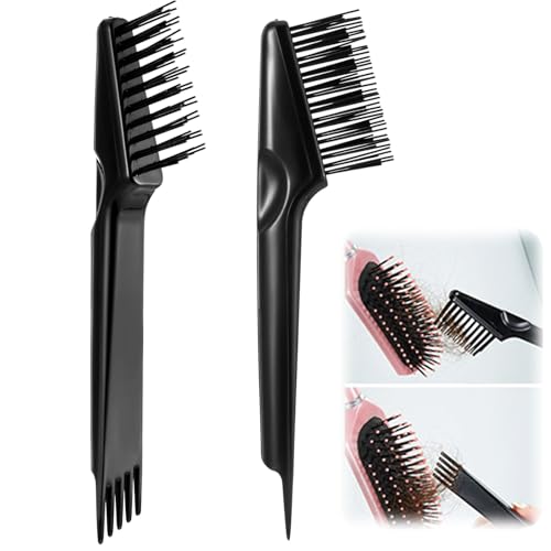 CALLYSONIC 2er Pack Bürstenreiniger, Haarbürsten Reinigungswerkzeug, Bürste Reinigung, Kamm Reinigungsbürste, Hair Brush Cleaner, Teppich Reiniger, Haarbürstenreiniger für Bürsten, Kämmen, Badematten