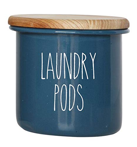 Black - Laundry Pods Vinyl Decal - Skinny Farmhouse Style For Laundry Room - 5W X 5.5H Inches - Die Cut Sticker #TOP1