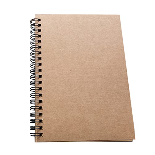 STOBOK 2stücke Notizbuch Aus Kraftpapier Spiralnotizblock Für Zeichnung Skizzenbücher Zum Kritzeln Haushaltsbuch Mit Blanken Diy Vintage Für Schule Malerei