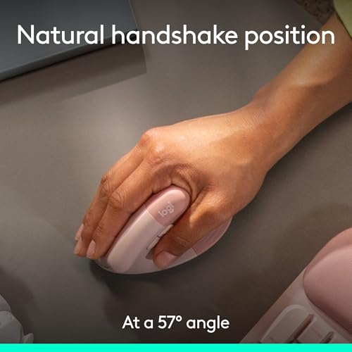 Image of Logitech Wave Keys & Lift Vertical Mouse - Ergonomic Wireless Keyboard and Mouse Combo - with Cushioned Palm Rest, Easy-Switch, Bluetooth, for Multi-OS, Windows /Mac - Rose