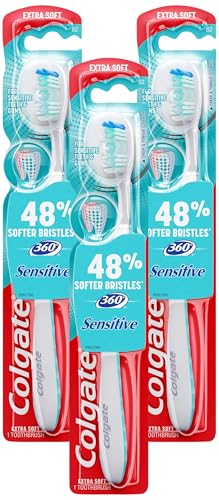 Image of Colgate 360 Enamel Health Extra Soft Toothbrush for Sensitive Teeth (Pack of 3)