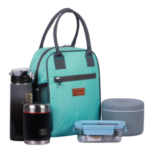 Image of Outrider Polyester Jumbo Lunch Bag,Lunch Bag for Office Men, Women and Kids, Quality Tiffin Bag for School, Picnic, Work, Carry Bag for Lunch Box, 12 litres,
