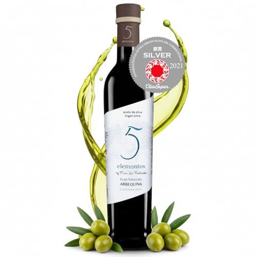 5 Elementos Gran Selección Aceite de Oliva Virgen Extra Arbequina 500ml | AOVE Sabor Suave y Dulce de Nueva Cosecha | Extracción en Frío (Sin Estuche)