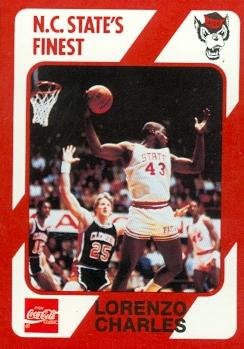 Autograph Warehouse Lorenzo Charles Basketball Card (N.C. North Carolina State) 1989 Collegiate Collection No.67