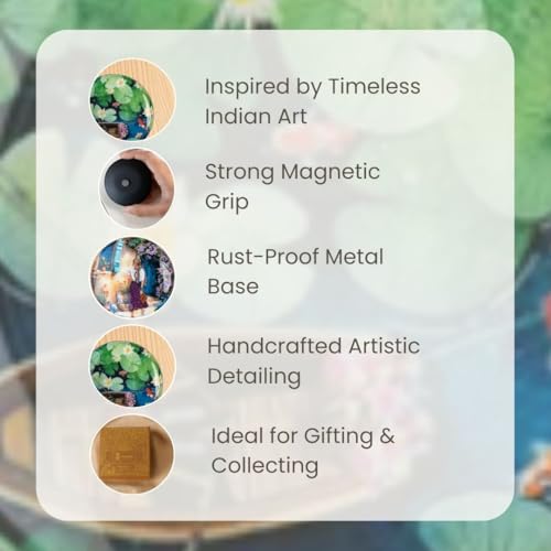 Image of RITUALISTIC Slice of Life Metal Fridge Magnet |Freeze Magnet Set | Gift Items for Women and Men | Diwali & Home Decor Gift Items | Fridge Magnets Refrigerator Stylish | Perfect Souvenir Gift |Set of 3
