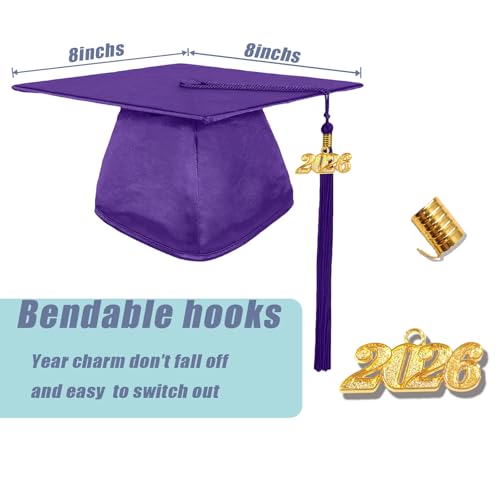 Image of GradPlaza Shiny Preschool Graduation Cap and Gown for Kids 2026 Tassel kindergarten graduation cap and gown