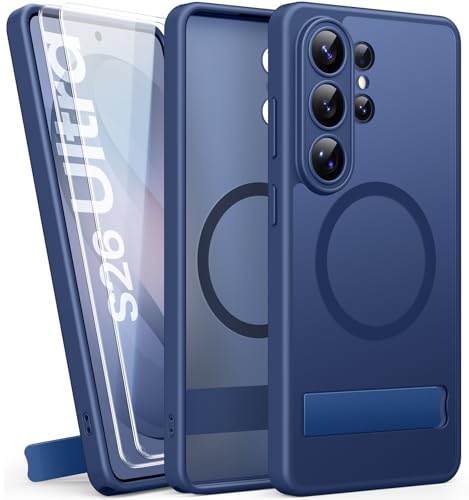 Coque Samsung S26 Ultra MagSafe en bleu marine avec protection militaire élégante