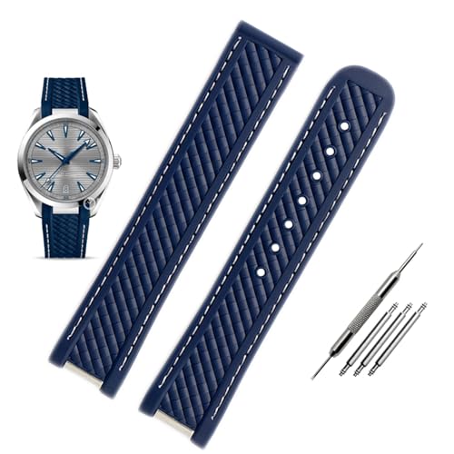 Bracelet montre silicone 20mm pour Omega Seamaster 300 Aqua Terra