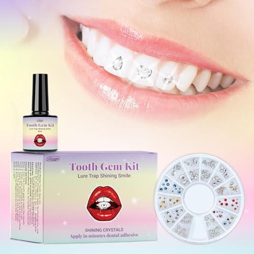 LMDGDS Zahnschmuck, DIY Zahnschmuck Set, Shinning Tooth Gem kit Schmuck Zubehör mit 120* Kristalle Für Party Daliy Leben(Serie A)